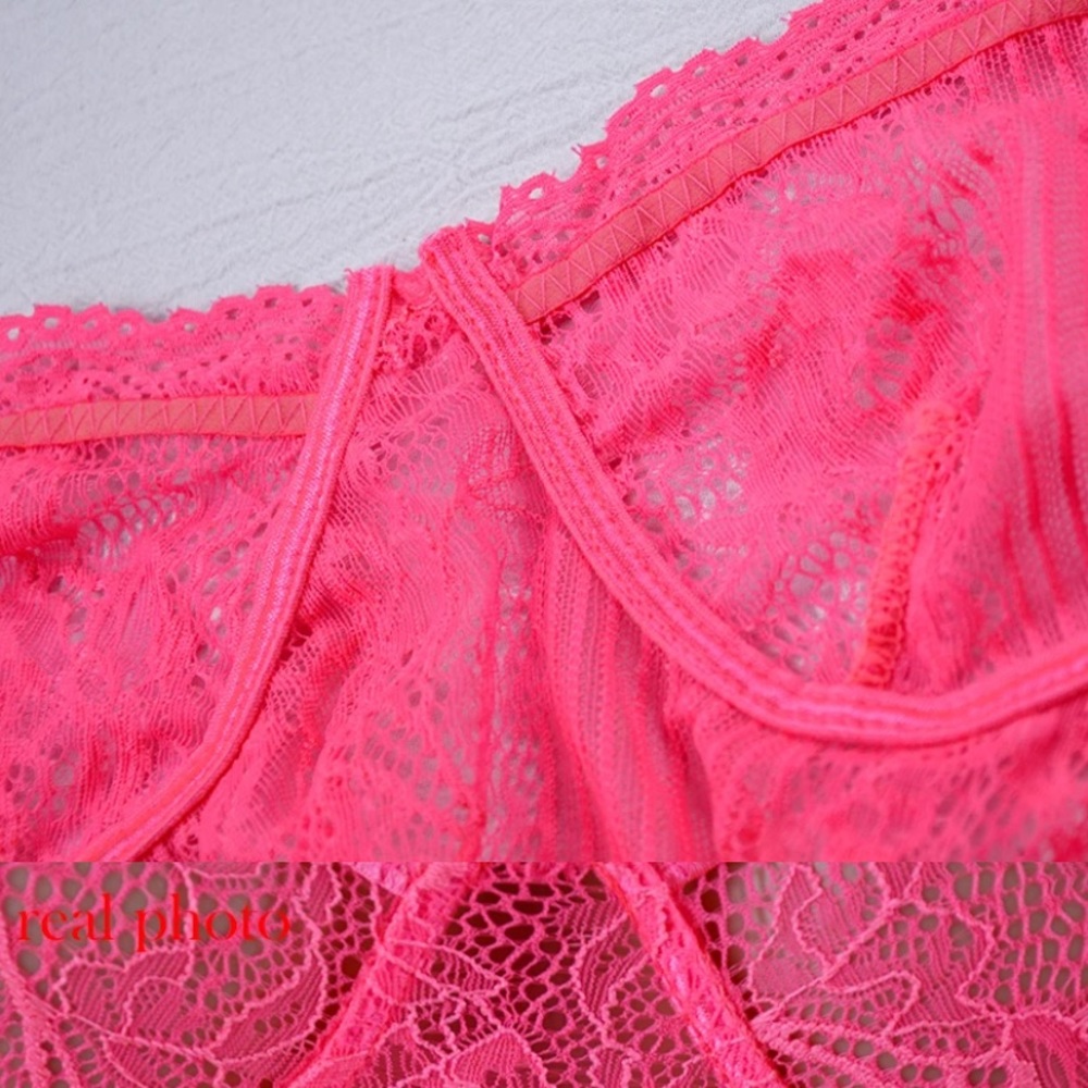 NEW Sexy Bodysuit womens lace see through L - Picture 8 of 10